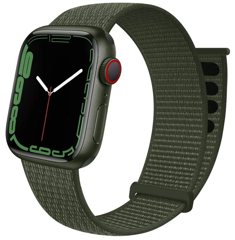 Nylonreim Apple Watch Series 10 42mm, Grønn