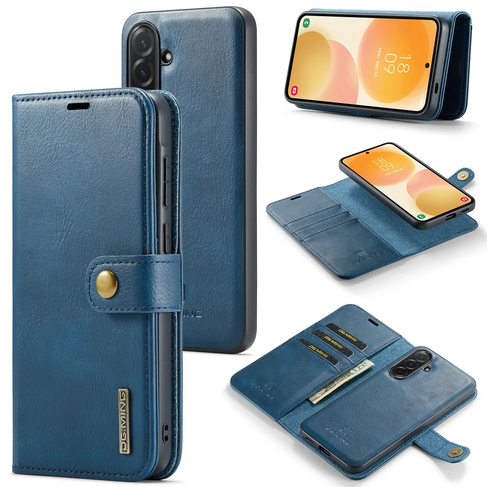 DG.MING Samsung Galaxy A57 Lommeboketui med avtakbart deksel, Blue
