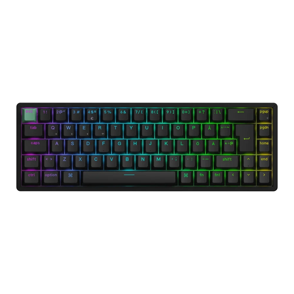 Keychron K6 HE Trådløst gamingtastatur Tri-Mode Hot Swap QMK Gateron, Black