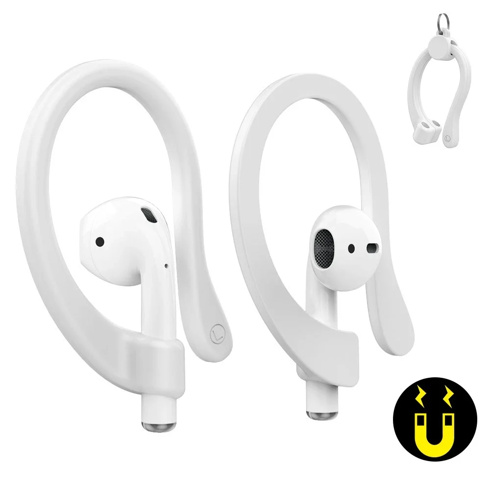 Ahastyle Apple AirPods Magnetiske Øreklips, Hvit Ahastyle Apple AirPods Magnetiske Øreklips, Hvit