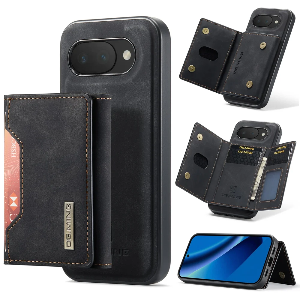 DG.MING Google Pixel 10a Deksel med avtakbar lommebok, Svart DG.MING Google Pixel 10a Deksel med avtakbar lommebok, Svart