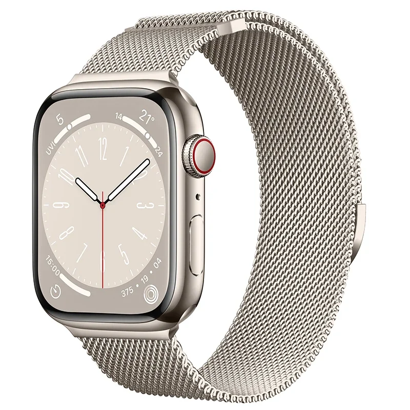 Apple Watch Series 4-6 44mm Reim Milanese Loop, Starlight