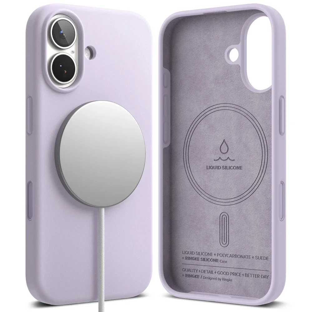 Ringke iPhone 17 MagSafe silikondeksel, Light Purple