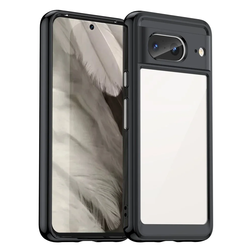 tectTech Google Pixel 8 Crystal Hybrid-deksel, Svart tectTech Google Pixel 8 Crystal Hybrid-deksel, Svart