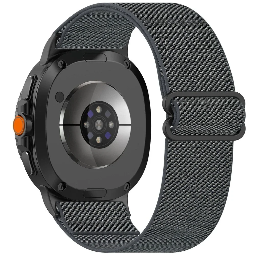 Samsung Galaxy Watch 9 44mm Elastisk reim, Mørk grå