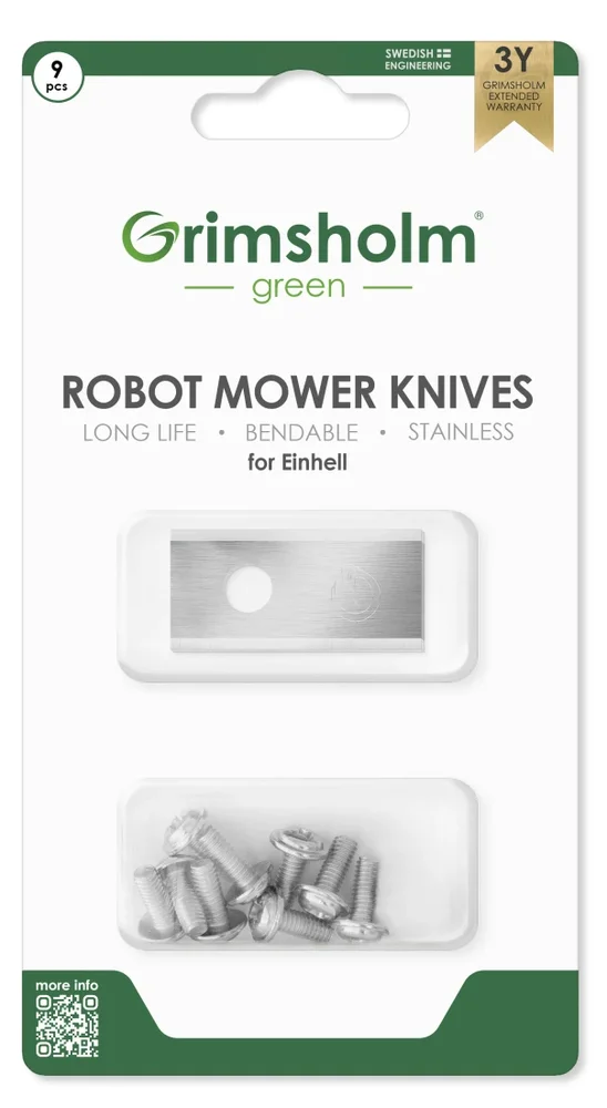 Grimsholm 9-pack robotgressklipperkniver for Einhell GC-RM 500