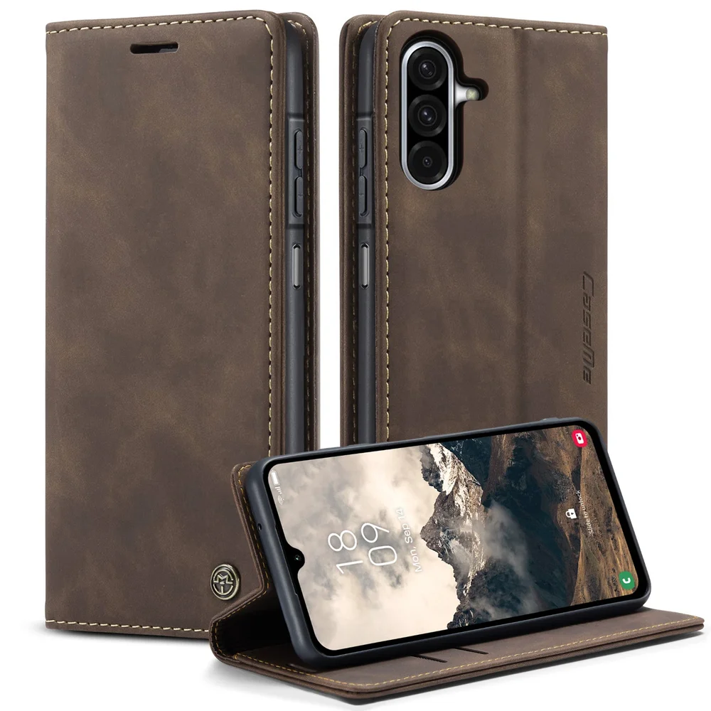 CaseMe Samsung Galaxy A17 Slankt lommeboketui, Brun CaseMe Samsung Galaxy A17 Slankt lommeboketui, Brun