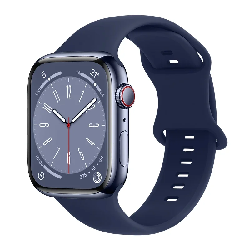 Apple Watch SE 3 40mm Reim i silikon, Blå Apple Watch SE 3 40mm Reim i silikon, Blå