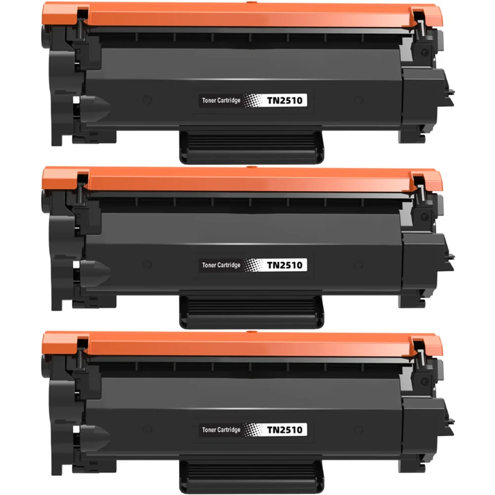 3-pack Kompatibel toner – erstatter Brother TN-2510 – Svart, 1200 sider