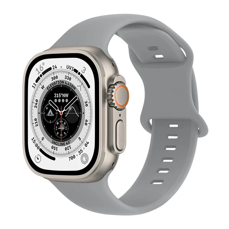 Apple Watch Series 11 46mm Reim i silikon, Grå