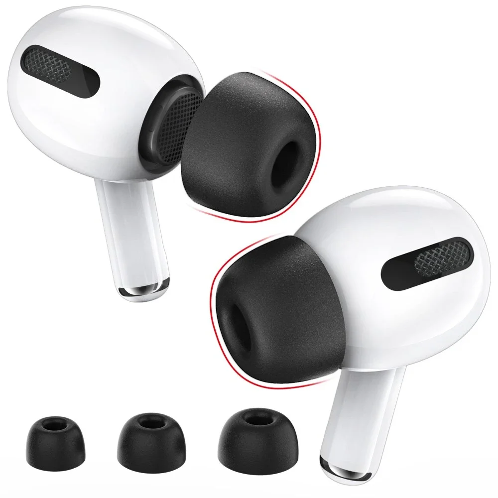 Ahastyle AirPods Pro Ørepropper (3-pack) i memory foam – str S/M/L, Svart Ahastyle AirPods Pro Ørepropper (3-pack) i memory foam – str S/M/L, Svart