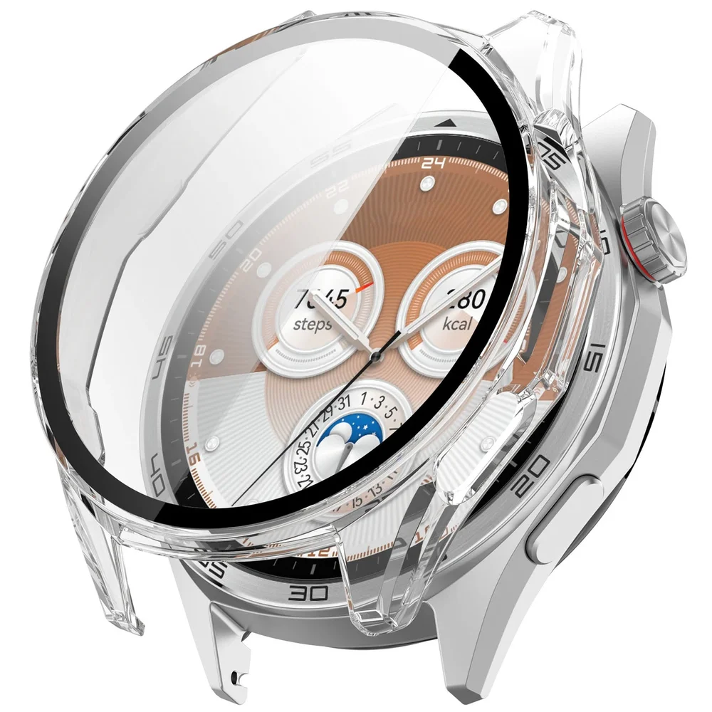 Huawei Watch GT 6 46mm Heldekkende deksel med skjermbeskytter, Gjennomsiktig Huawei Watch GT 6 46mm Heldekkende deksel med skjermbeskytter, Gjennomsiktig