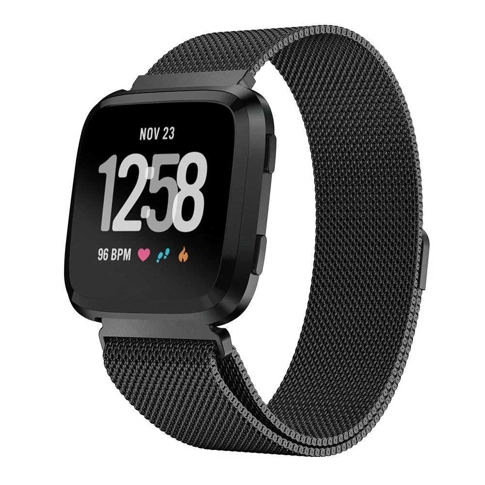 Fitbit Versa 2/Versa Reim Milanese Loop, Svart Fitbit Versa 2/Versa Reim Milanese Loop, Svart