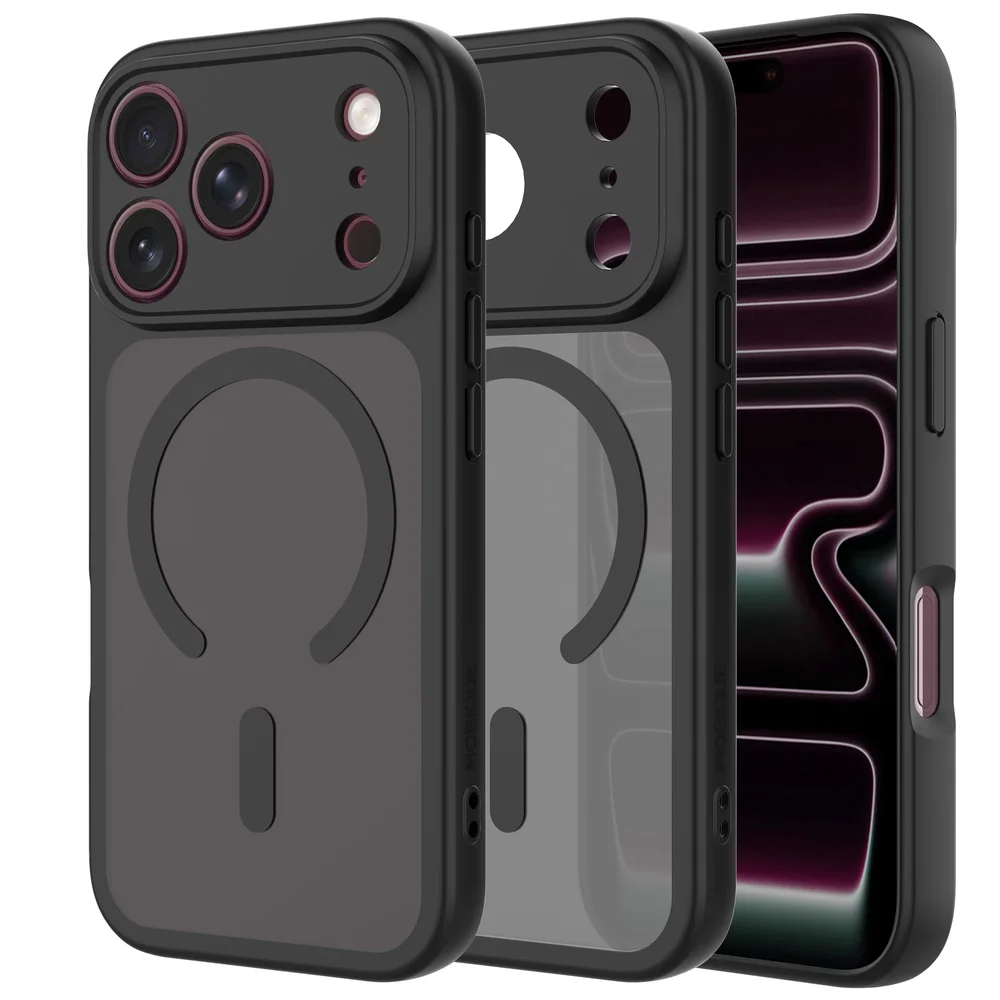 Mobique iPhone 18 Pro Hybrid-deksel Magnetisk, Frosted Black Mobique iPhone 18 Pro Hybrid-deksel Magnetisk, Frosted Black