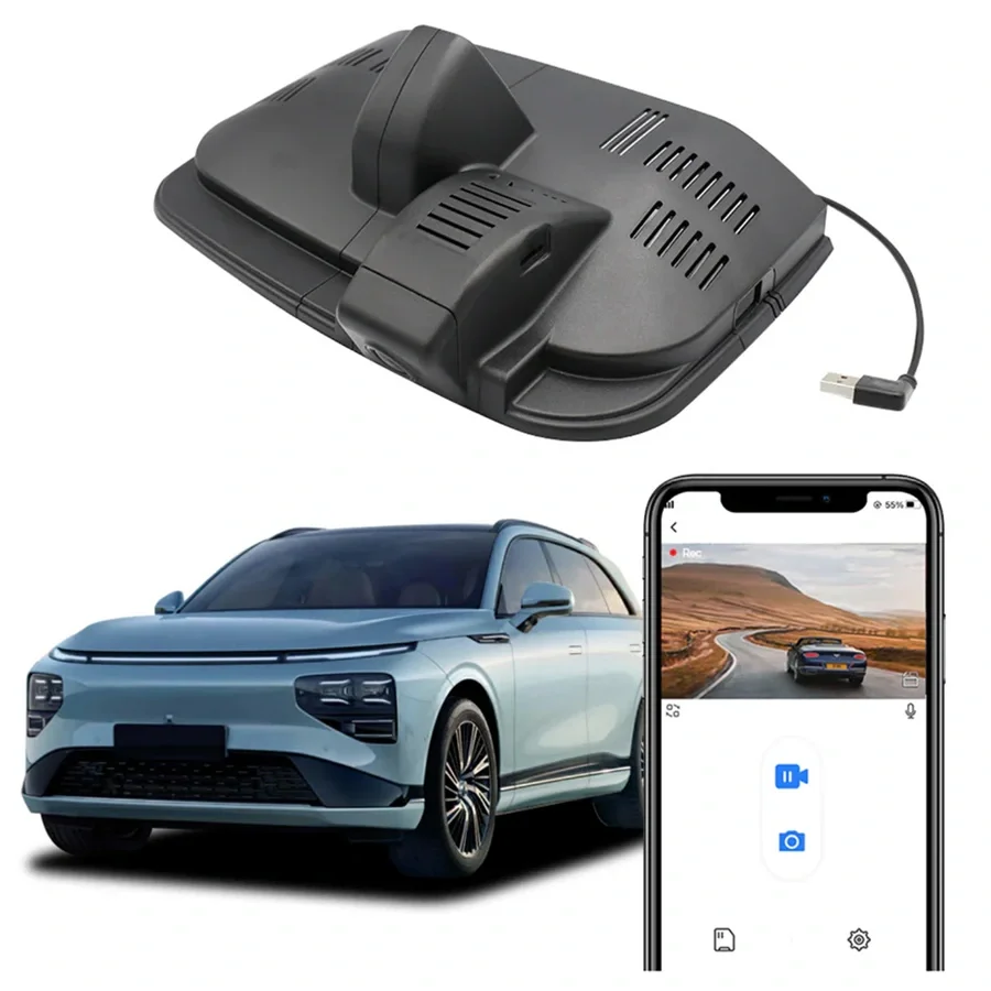 FITCAMX Integrert 4K Dashcam (foran+bak) v:9491527