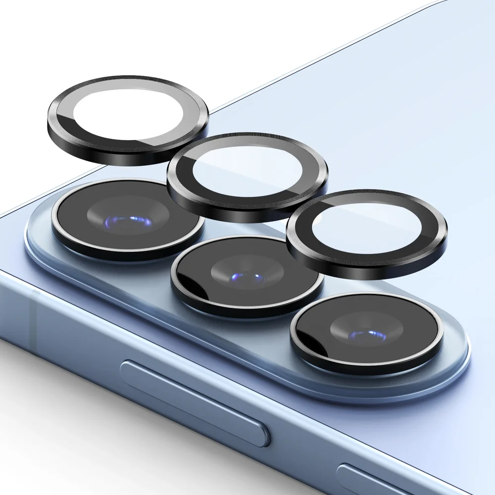 Ringke Samsung Galaxy S26 2-pack Linsskydd med aluminiumsramme, Svart