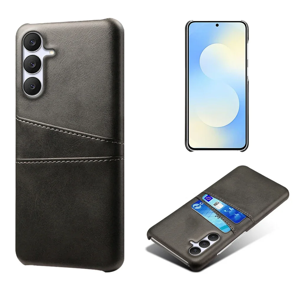 tectTech Samsung Galaxy S26 FE Stilig deksel med 2 kortlommer, Svart