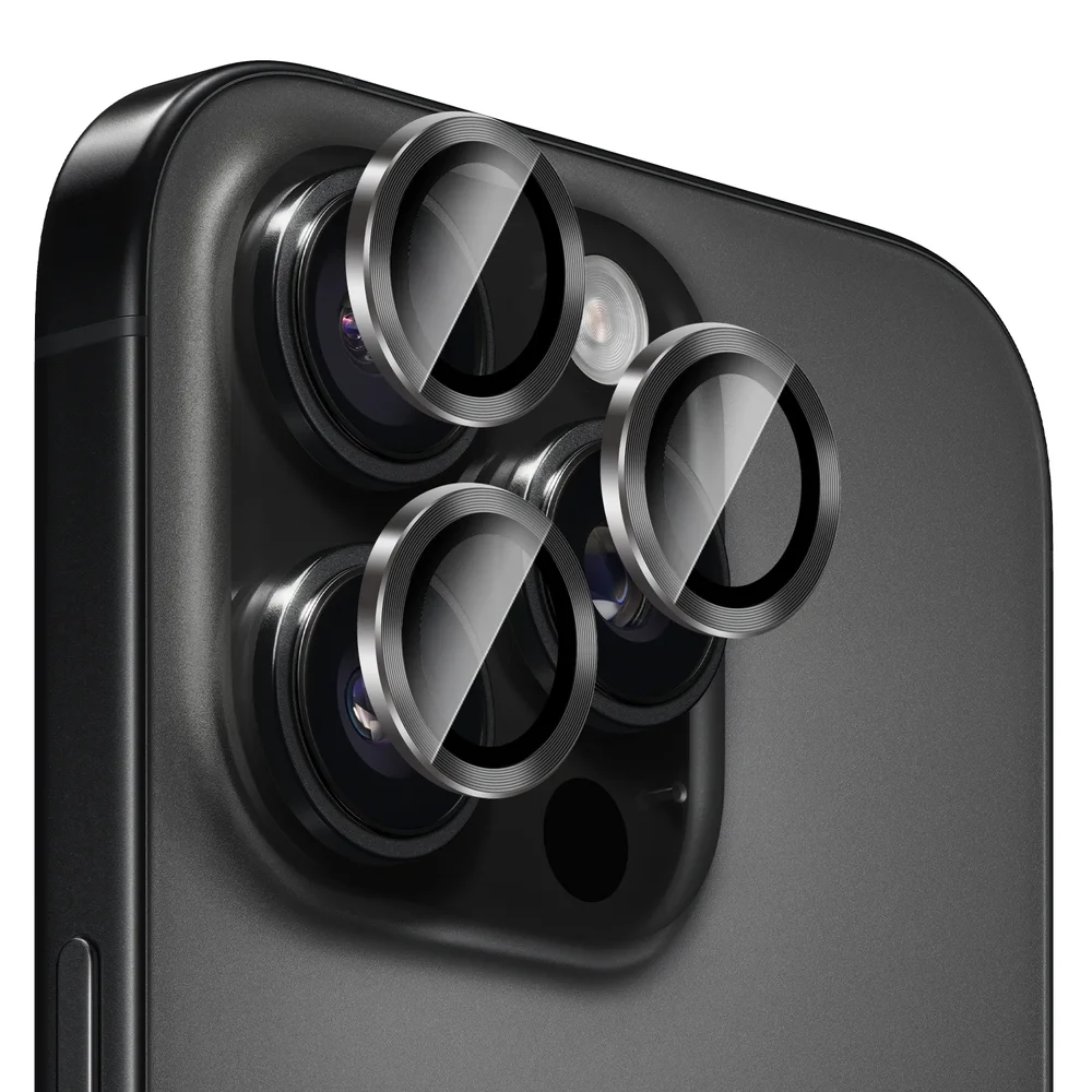 Mobique Linsebeskytter Metall iPhone 14 Pro, Svart