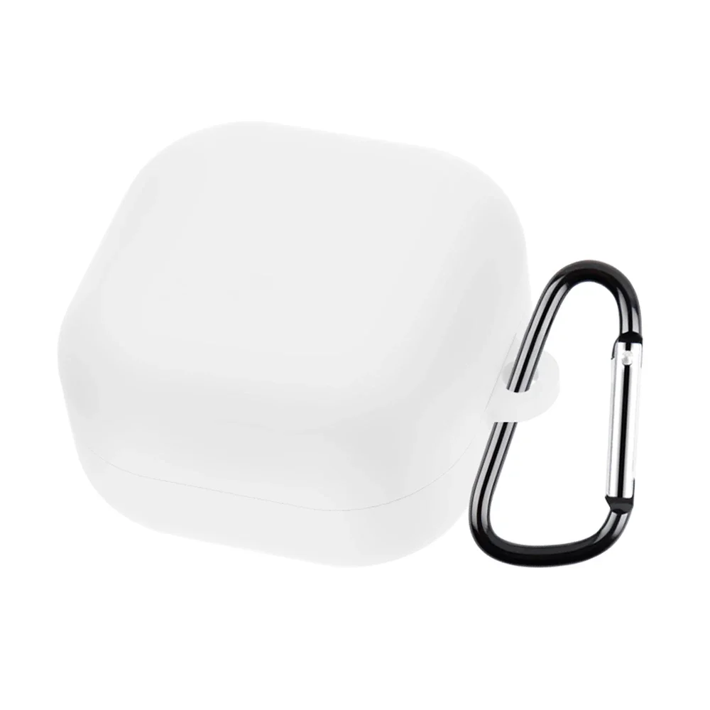 Samsung Galaxy Buds 4 Pro Silikondeksel med karabinkrok, Hvit