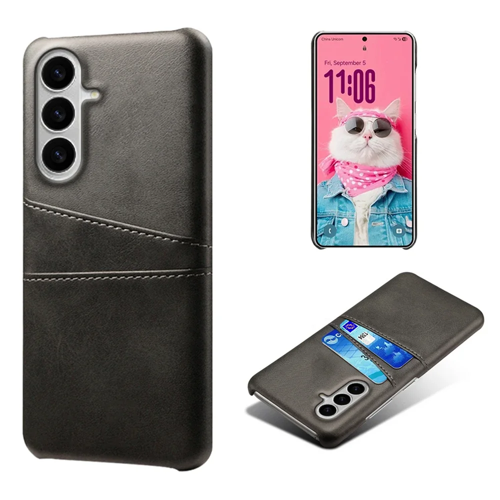tectTech Samsung Galaxy S26 Stilig deksel med 2 kortlommer, Svart