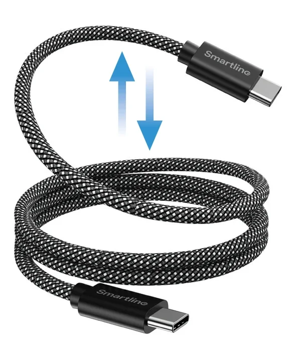 Smartline Magnetisk USB-C ladekabel 1m, Svart