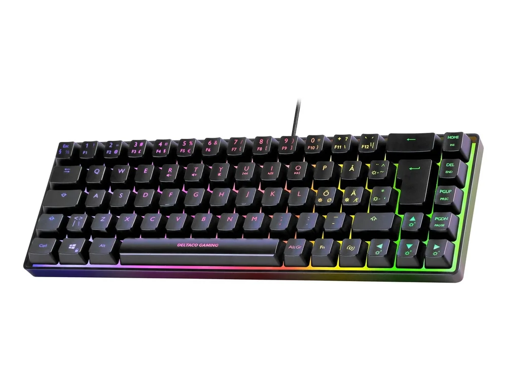 Deltaco Gaming DK240 60 % membrantastatur med RGB, Svart