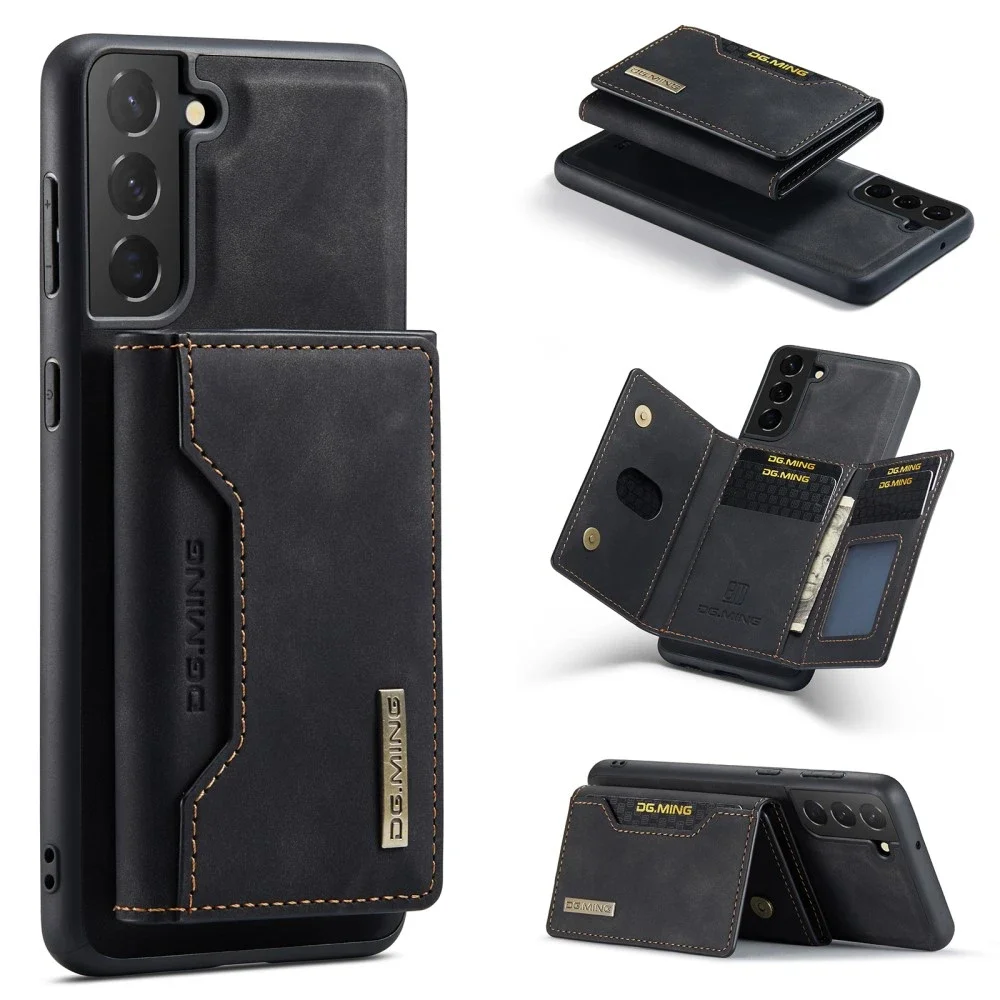 DG.MING Samsung Galaxy S24 Plus Deksel med avtakbar lommebok, Svart