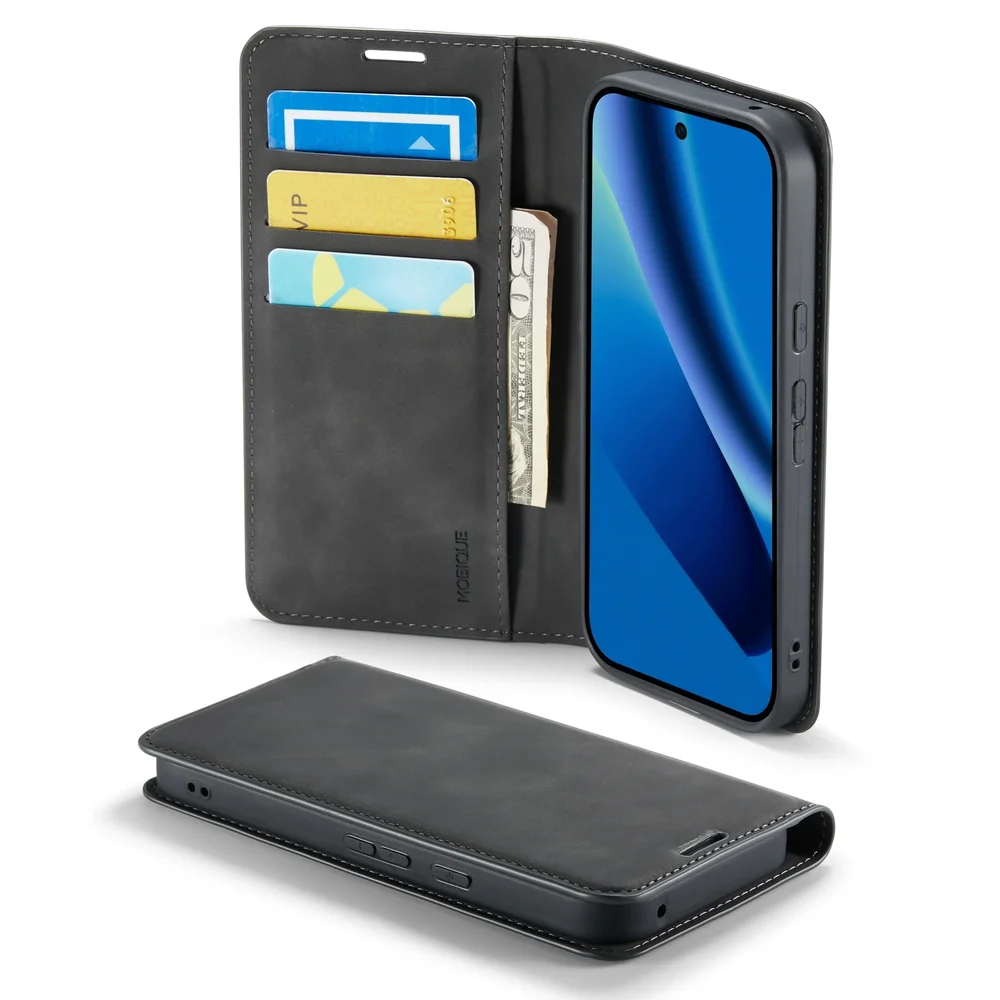 Mobique Google Pixel 10a Slankt etui med kortlomme, Svart Mobique Google Pixel 10a Slankt etui med kortlomme, Svart
