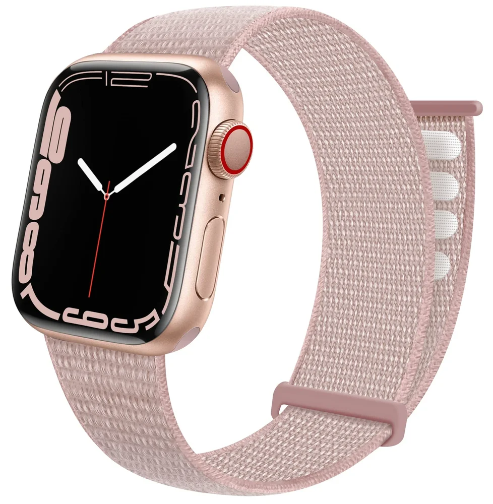 Nylonreim Apple Watch Series 12 42mm, Rosa