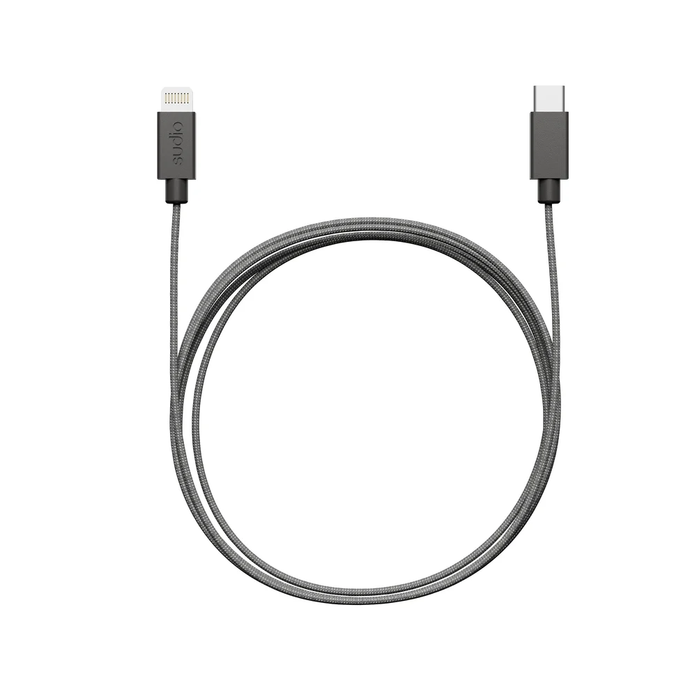 Sudio C1 Ladekabel USB-C til Lightning 1.8 m, Svart Sudio C1 Ladekabel USB-C til Lightning 1.8 m, Svart