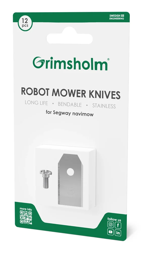 Grimsholm 12-pack robotgressklipperkniver for Segway Navimow H1500E Grimsholm 12-pack robotgressklipperkniver for Segway Navimow H1500E