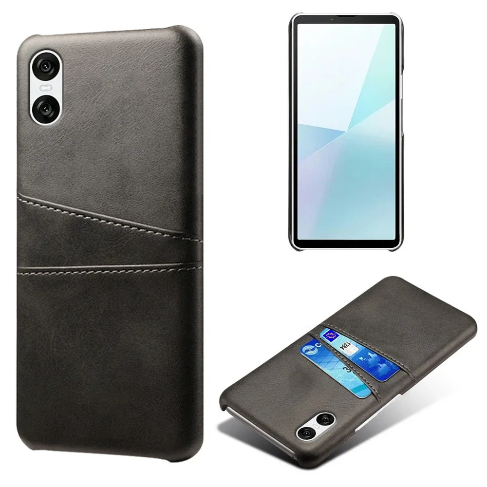 tectTech Sony Xperia 10 VI Stilig deksel med 2 kortlommer, Svart tectTech Sony Xperia 10 VI Stilig deksel med 2 kortlommer, Svart