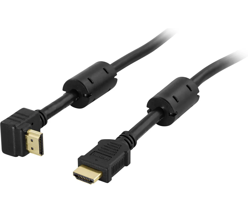 Deltaco Vinklet HDMI-kabel høyhastighet med Ethernet 5m