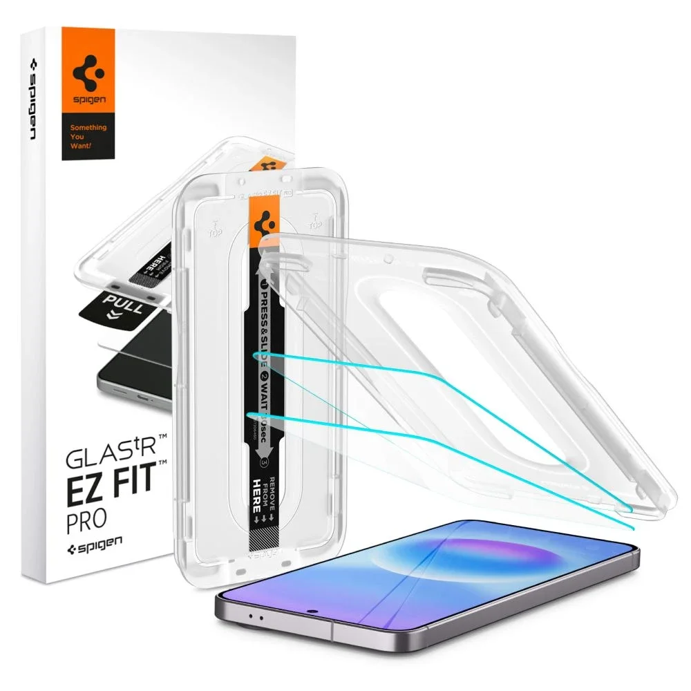 Spigen Samsung Galaxy A57 Skjermbeskytter med installasjonsramme GLAS.tR EZ Fit Pro (2-pack)