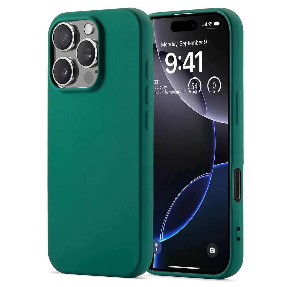 Mobique iPhone 16 Pro Deksel, Mørk grønn