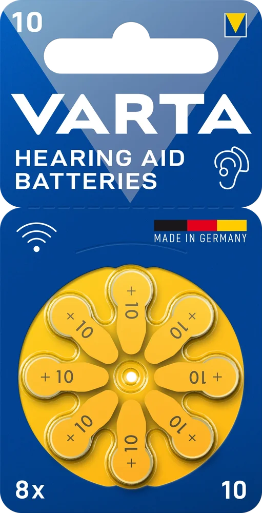 Varta Høreapparatbatteri 10 PR70 (8-pakning)