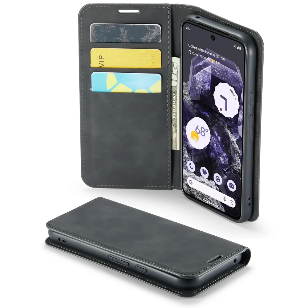 Mobique Google Pixel 8a Slankt etui med kortlomme, Svart Mobique Google Pixel 8a Slankt etui med kortlomme, Svart