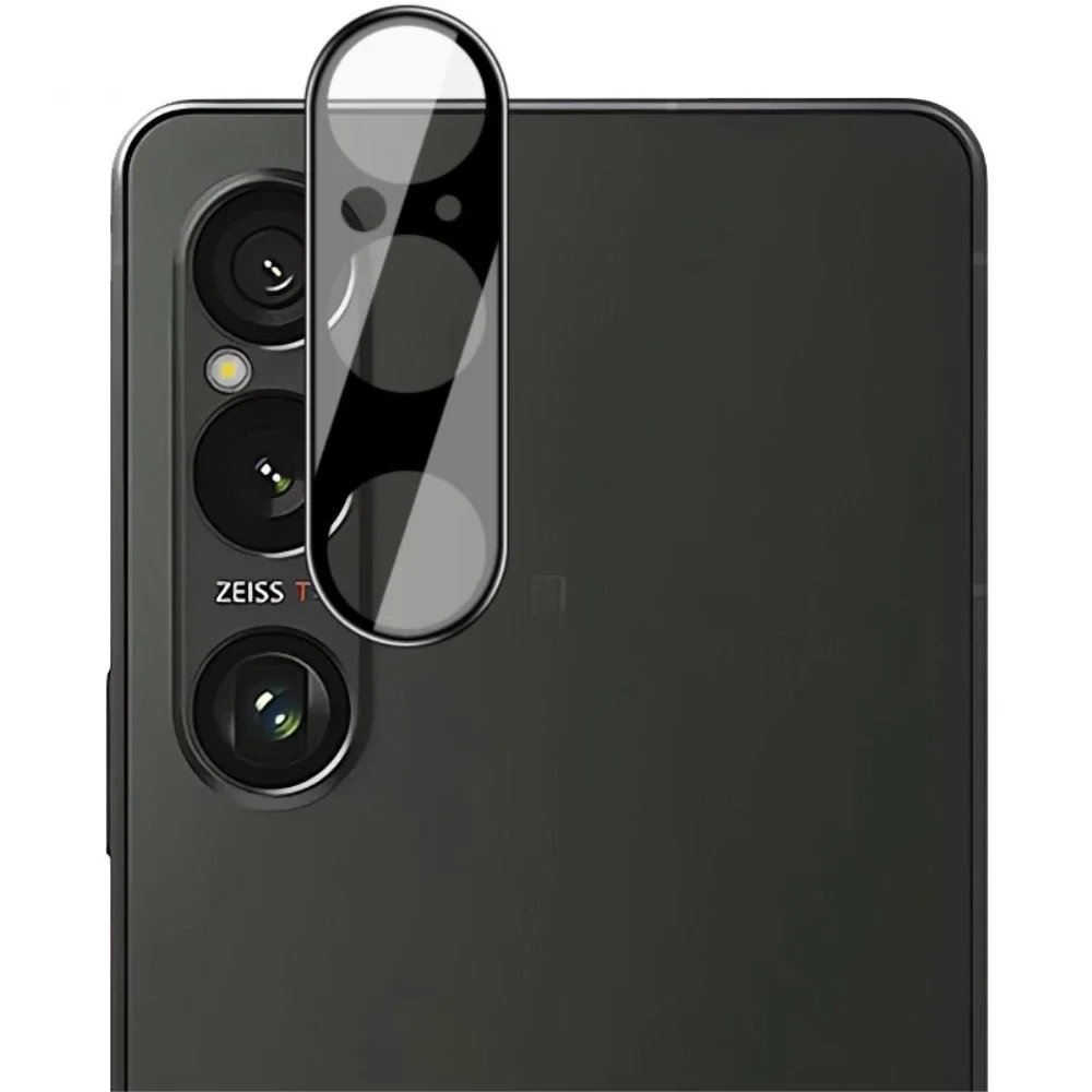 Imak Sony Xperia 1 VI Kameralinsebeskyttelse i glass, Svart Imak Sony Xperia 1 VI Kameralinsebeskyttelse i glass, Svart
