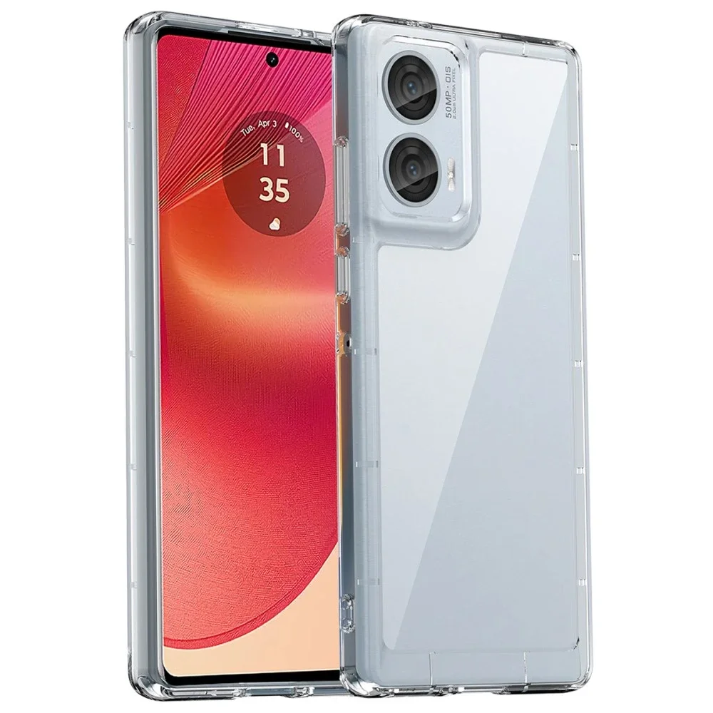 tectTech Motorola Edge 50 Fusion Crystal Hybrid-deksel, Gjennomsiktig