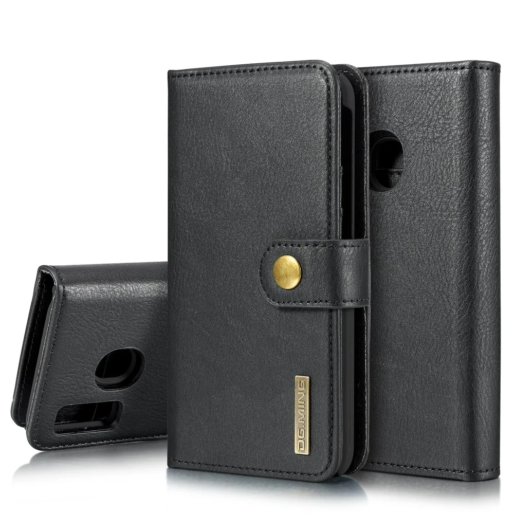 DG.MING Samsung Galaxy A40 Lommeboketui med avtakbart deksel, Black DG.MING Samsung Galaxy A40 Lommeboketui med avtakbart deksel, Black