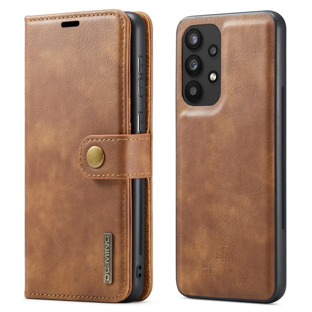DG.MING Samsung Galaxy A33 Lommeboketui med avtakbart deksel, Cognac DG.MING Samsung Galaxy A33 Lommeboketui med avtakbart deksel, Cognac