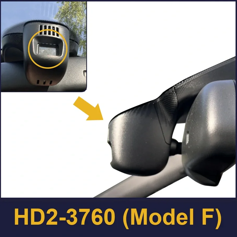 FITCAMX Integrert 4K Dashcam (foran+bak) v:8849544