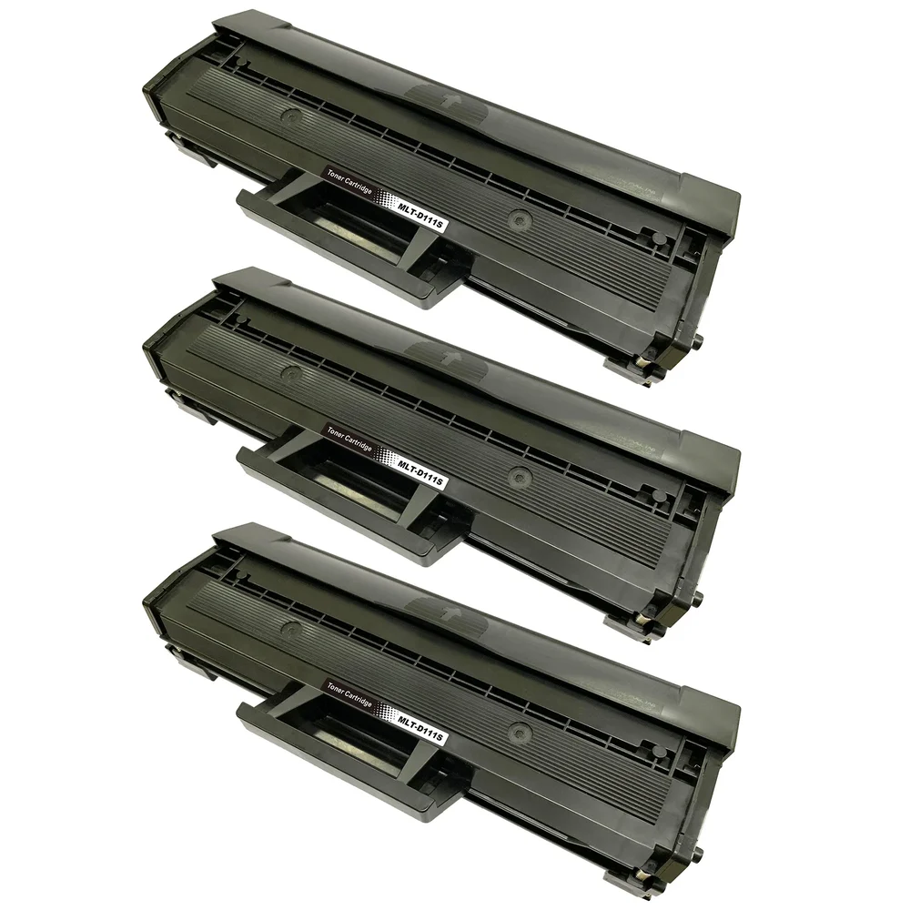 3-pack Toner Samsung Xpress SL‑M2026W - erstatter Samsung MLT-D111S, Svart, 1000 sider