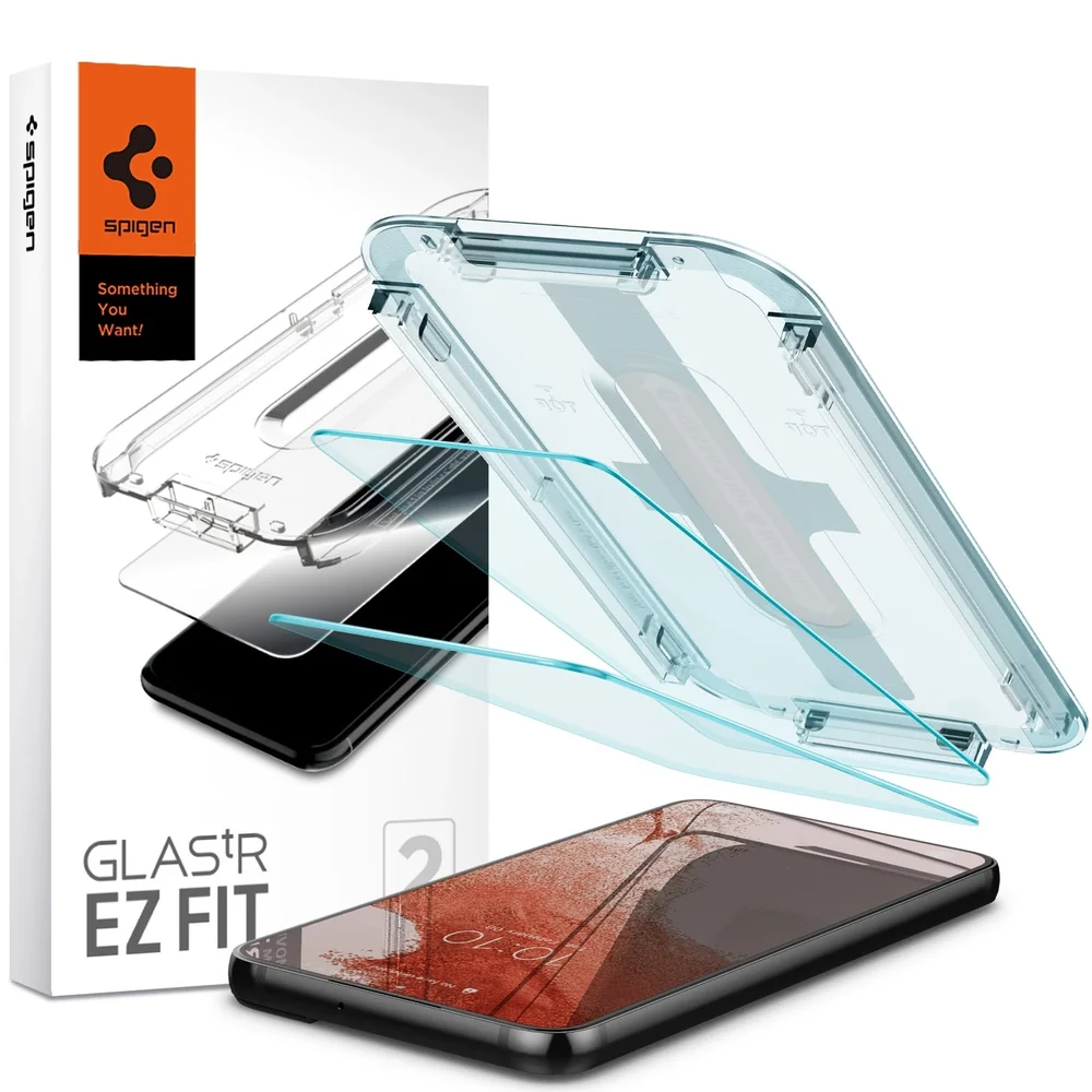 Spigen Samsung Galaxy S23 Skjermbeskytter med monteringsramme (2-pack) GLAS.tR EZ Fit