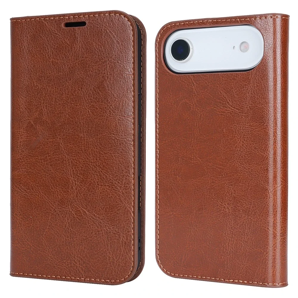 iPhone Air Smidig mobiletui i ekte skinn, Brun