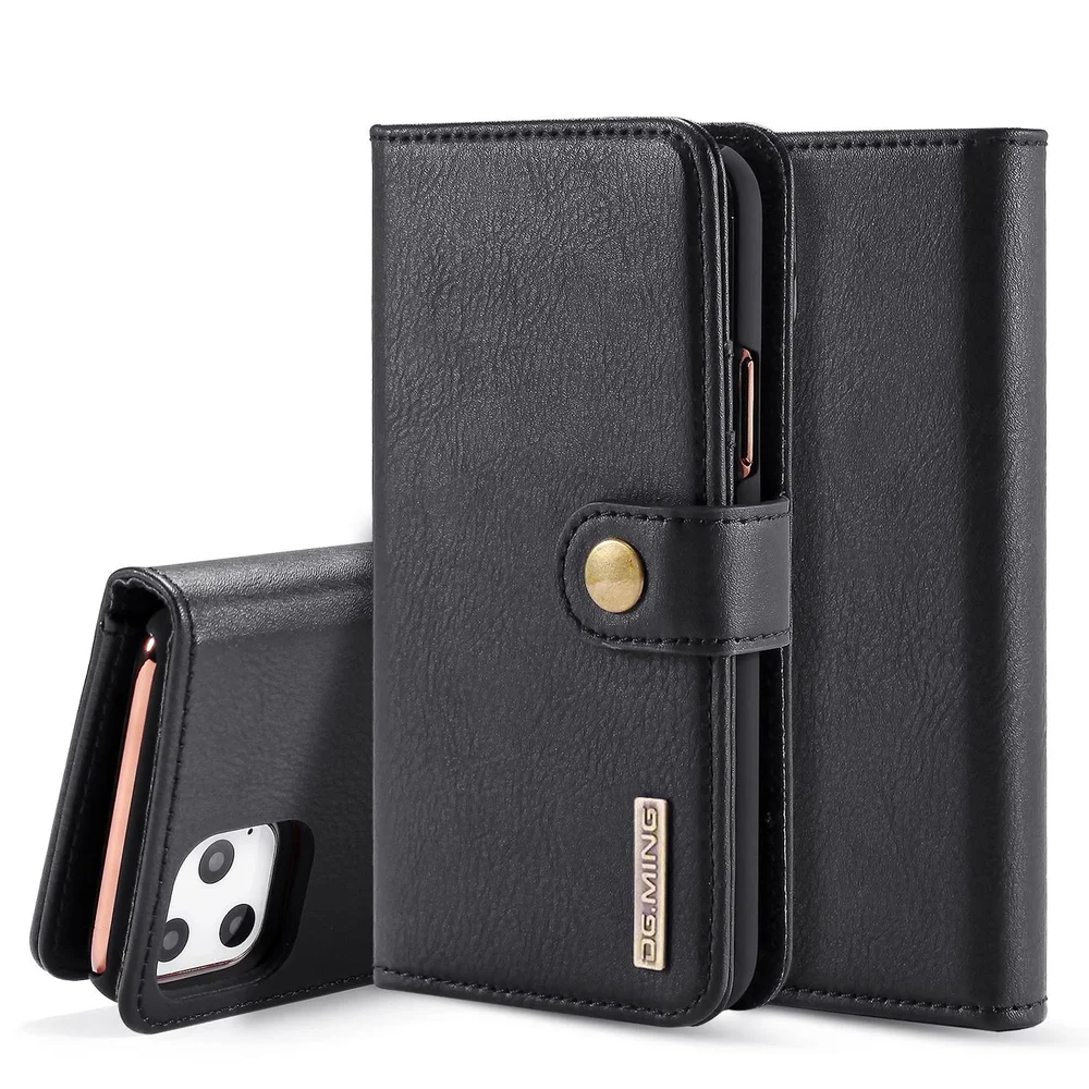 DG.MING iPhone 11 Pro Max Lommeboketui med avtakbart deksel, Black DG.MING iPhone 11 Pro Max Lommeboketui med avtakbart deksel, Black