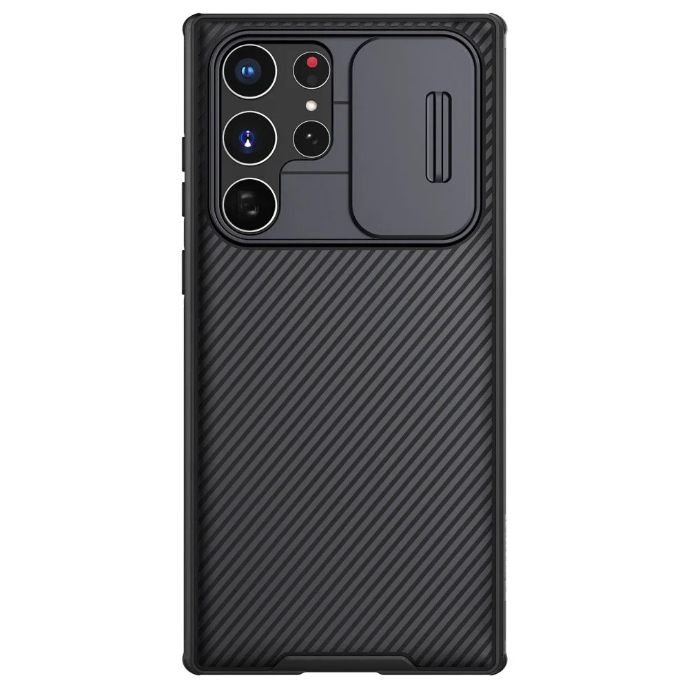 Nillkin Samsung Galaxy S22 Ultra Deksel med kameralinsebeskyttelse - CamShield, Svart