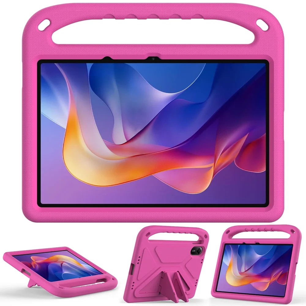 Xiaomi Redmi Pad 2 Støtsikkert deksel/etui med håndtak, Rosa Xiaomi Redmi Pad 2 Støtsikkert deksel/etui med håndtak, Rosa